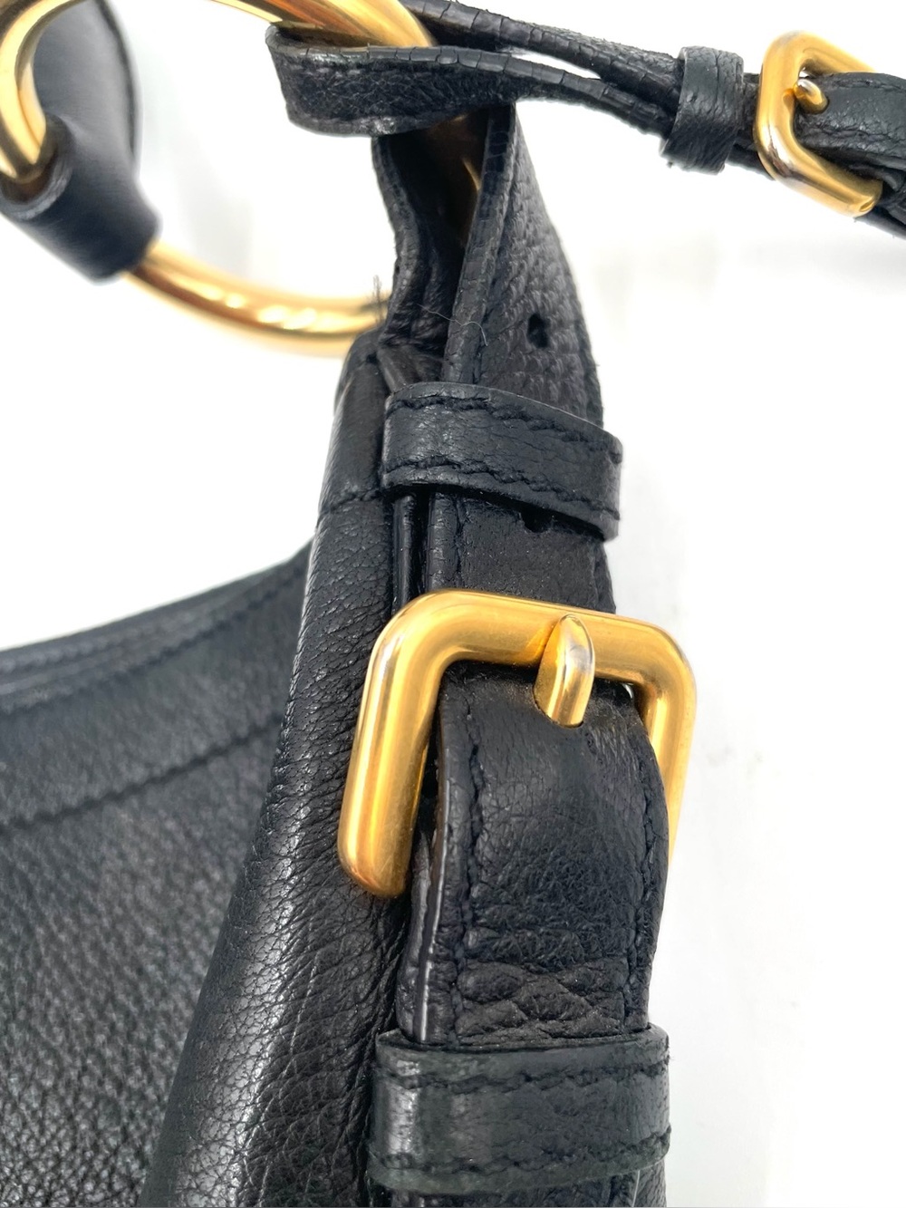 Prada Black Leather Vitello Daino Zip Hobo Bag - Picture 9 of 14